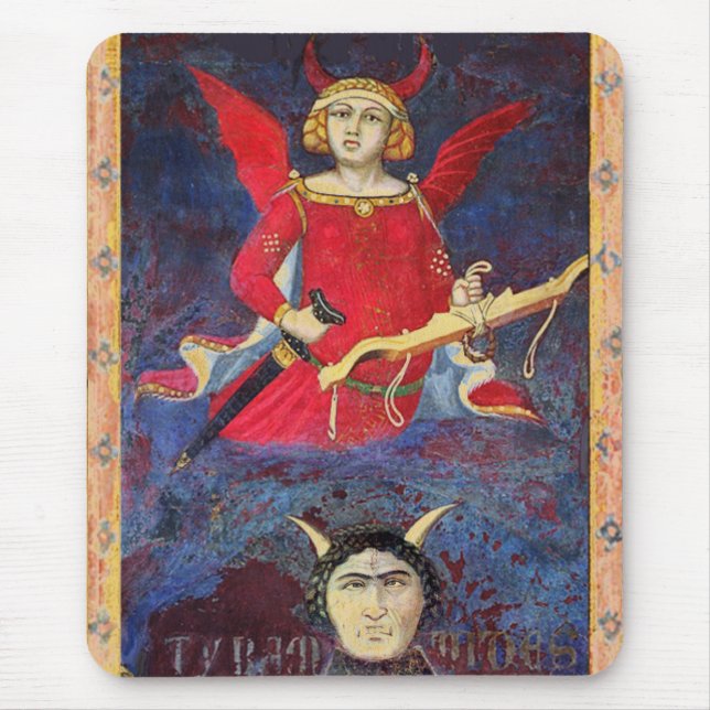 ANTIQUE RENAISSANCE TAROTS /THE DEVIL Pride Detail Mouse Pad (Front)