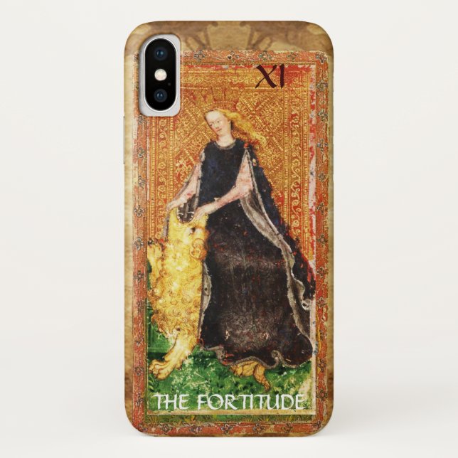 ANTIQUE RENAISSANCE TAROTS THE FORTITUDE- STRENGHT Case-Mate iPhone CASE (Back)