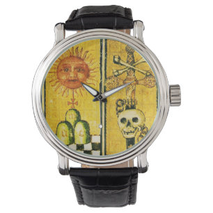 ANTIQUE RENAISSANCE TAROTS /THE SUN ,ACE OF SWORDS WATCH