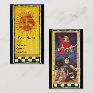 ANTIQUE RENAISSANCE TAROTS / THE SUN AND DEVIL BUSINESS CARD