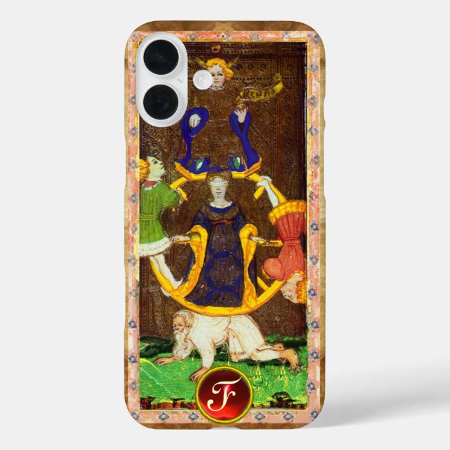 ANTIQUE RENAISSANCE TAROTS , WHEEL OF FORTUNE Case-Mate iPhone CASE (Back)