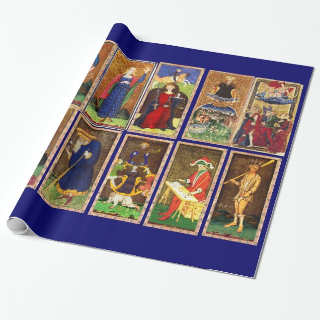 ANTIQUE RENAISSANCE TAROTS WRAPPING PAPER (Unrolled)