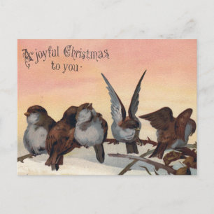 Antique Reproduction Christmas Greetings Holiday Postcard