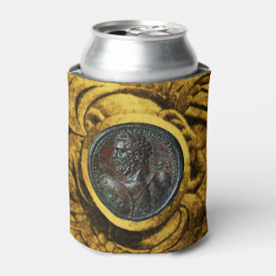 ANTIQUE ROMAN BRONZE MEDALLION Gold Griffins Can Cooler