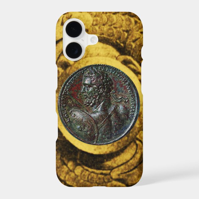 ANTIQUE ROMAN BRONZE MEDALLION WITH GOLD GRIFFINS (Back)