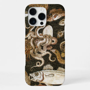 Antique Roman Mosaic Pompeii Sea Life Stone Mosaic iPhone 16 Pro Max Case