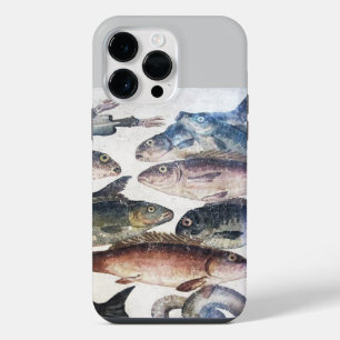 ANTIQUE ROMAN MOSAICS, FISHES,OCEAN SEA LIFE iPhone 14 PRO MAX CASE