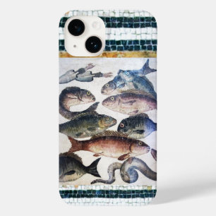 ANTIQUE ROMAN MOSAICS, FISHES,OCEAN SEA LIFE SCENE Case-Mate iPhone 14 CASE