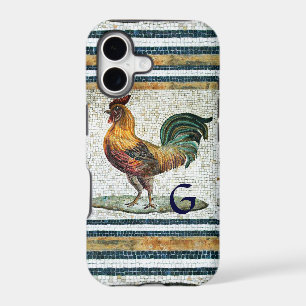 ANTIQUE ROMAN MOSAICS / ROOSTER MONOGRAM