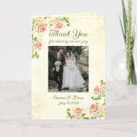 Antique Rose 5 x 7 Folded Thank You Card