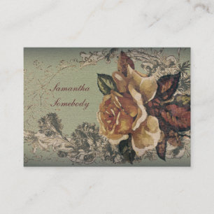 Antique Rose (blue) Miniature Postcard Business Card