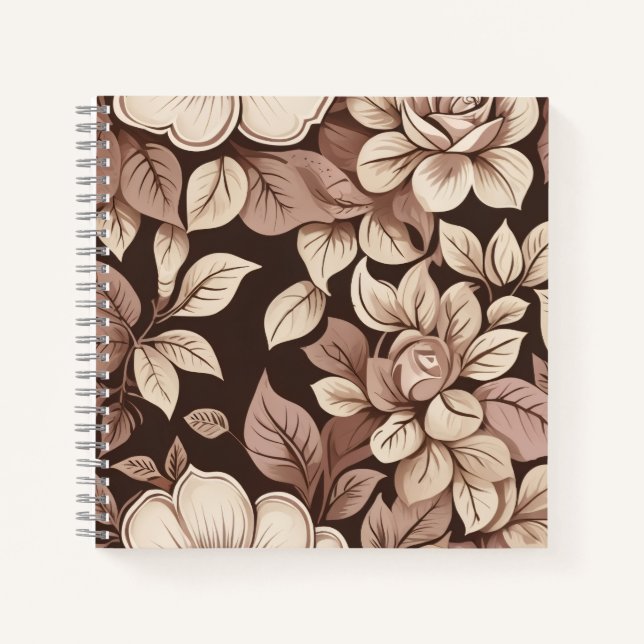 Antique Rose Botanical Notebook (Front)
