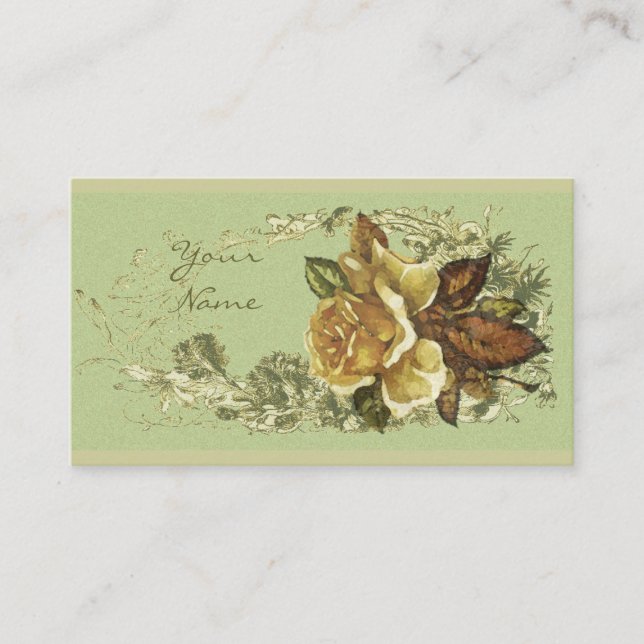 Antique Rose Business Card (Front)