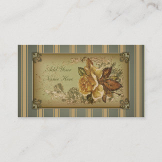 Antique Rose (green) Business Card