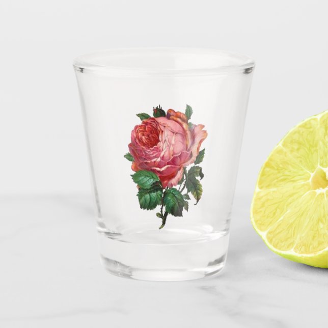 Antique Rose Shot Glass (Front)