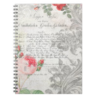 Antique Roses, Engraved Scrolls & Script