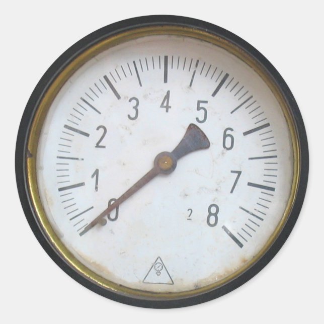 Antique Round Pressure Metre Gauge Dial Stickers (Front)