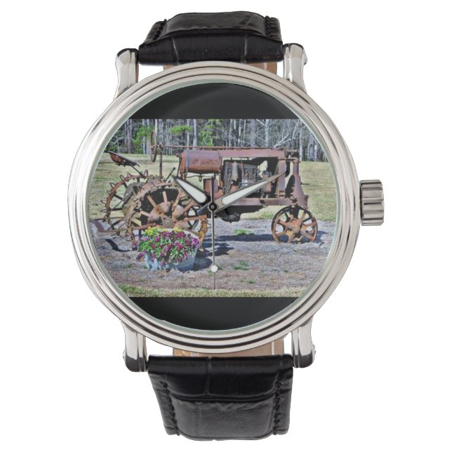 Antique Rustic Tractor Watch (Front)