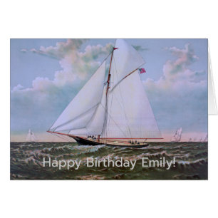 Antique Sailing Ship Sloop Yacht Sailboat Ocean