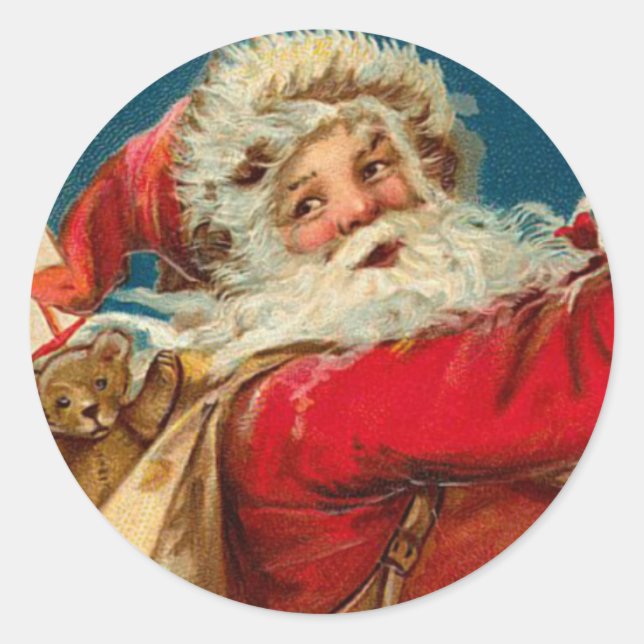 Antique Santa Christmas sticker (Front)