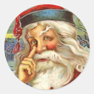 Antique Santa Christmas Stickers