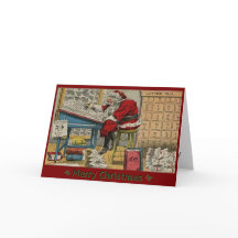Antique Santa Claus Checking Lists CUSTOM