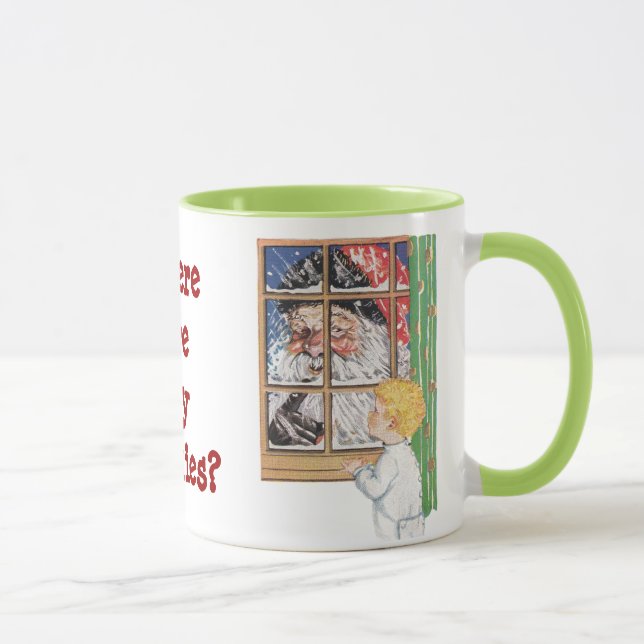 Antique Santa Wagging His Finger Mug Personalize (Right)