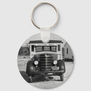 Antique School Bus, Greensboro, Georgia, 1941 Keychain