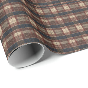Antique Scottish Tartan Wrapping Paper