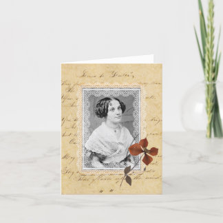 Antique Script & Lace Custom Card