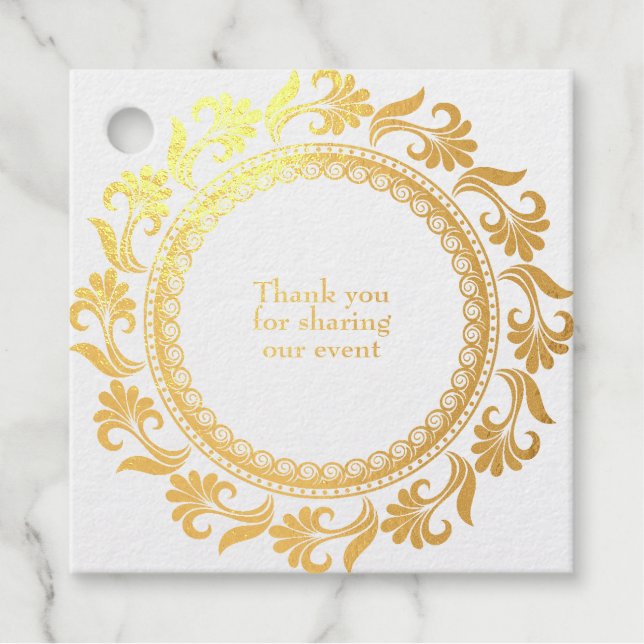 Antique scroll favour tags (Front)