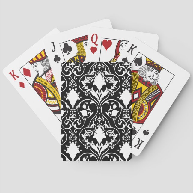 Antique scroll wallpaper 2 playing cards (Back)