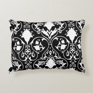 Antique scroll wallpaper accent pillow