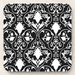 Antique scroll wallpaper coaster