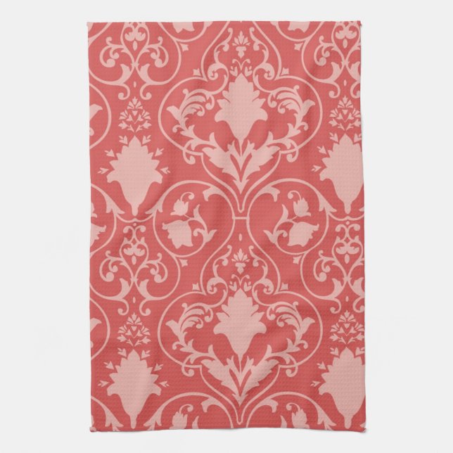 Antique scroll wallpaper kitchen towel (Vertical)