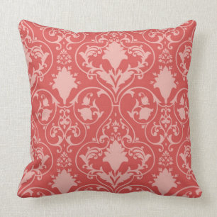 Antique scroll wallpaper throw pillow