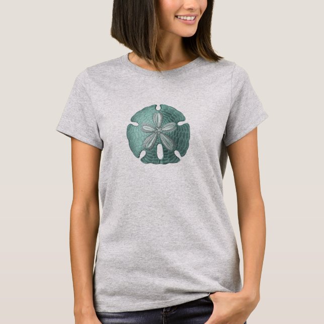 Antique Sea Sand Dollar Illustration Women’s T-Shirt (Front)