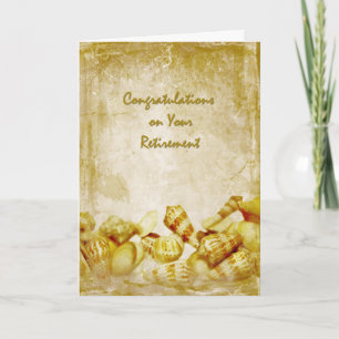 Antique Sea Shells Retirement Card