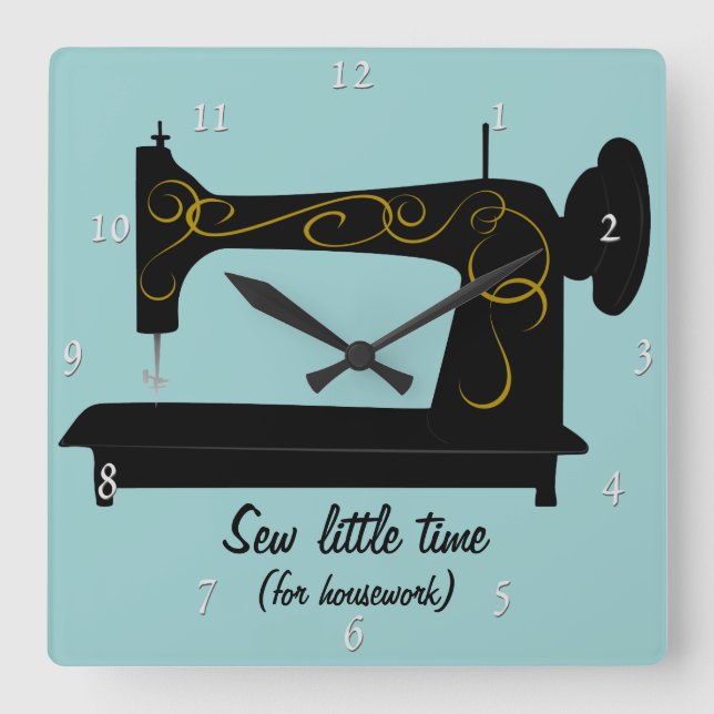 Antique Sewing Machine Wall Clock (Front)