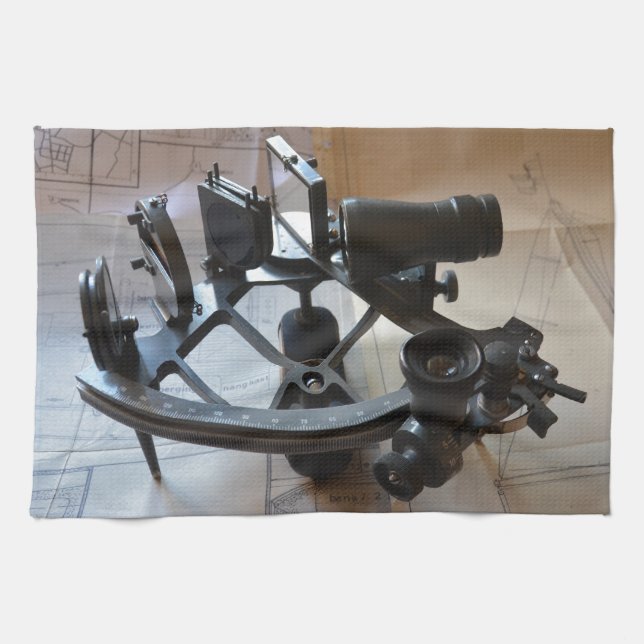 Antique Sextant Kitchen Towel (Horizontal)