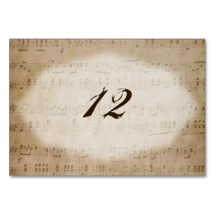 Antique Sheet Music 2 Table Number Placecards