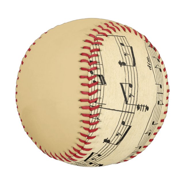 Antique Sheet Music Baseball (Angled)