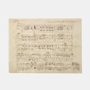 Antique Sheet Music Chopin Manuscript Doormat