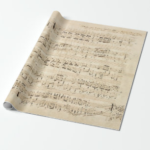 Antique Sheet Music Chopin Manuscript Wrapping Paper