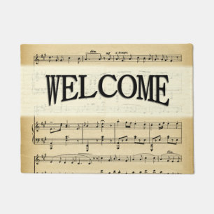Antique Sheet Music Doormat