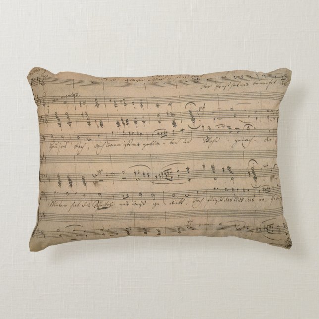 Antique Sheet Music from 1822, Song of the Old Man Accent Pillow (Front)