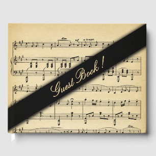 Antique Sheet Music Guest Book