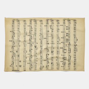 Antique Sheet Music Kitchen Towel