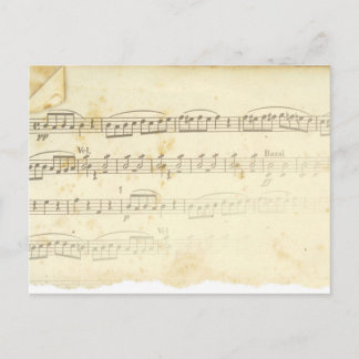 Antique Sheet Music Postcard