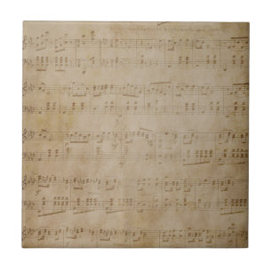 Antique Sheet Music Tile